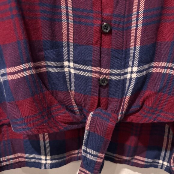 Anthropologie Rails Sloane Cropped Button Up Tie Front Blouse - Picture 6 of 7